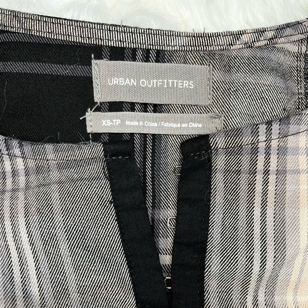 Urban Outfitters UO Keya Plaid Hook & Eye Mini Dress XS Extra Small - Picture 8 of 14